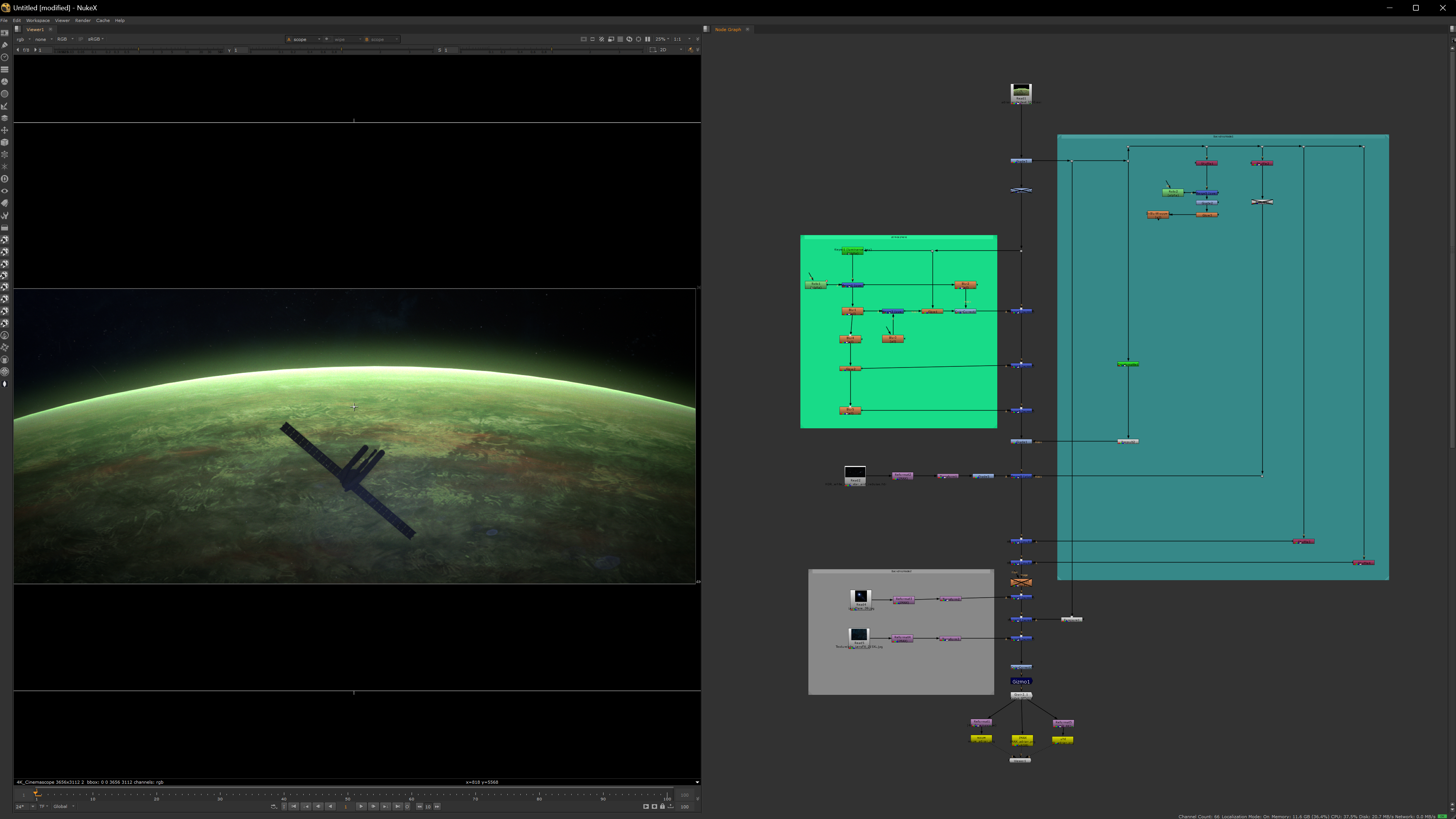 Aphelion Spire pre-compositing